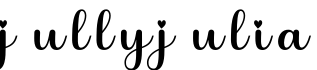 jullyjulia字体预览图