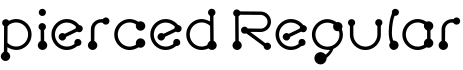 pierced Regular字体预览图
