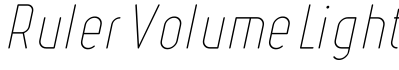 Ruler Volume Light字体预览图