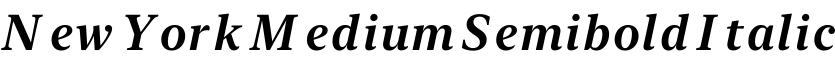 New York Medium Semibold Italic字体预览图
