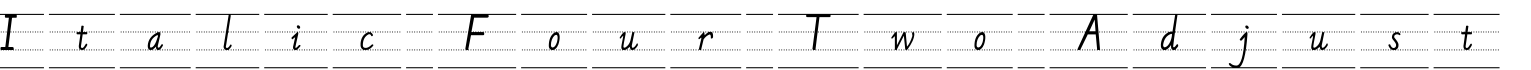 Italic Four Two Adjust字体预览图