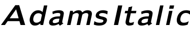 Adams Italic字体预览