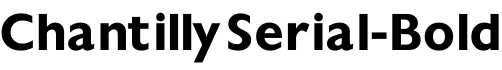ChantillySerial-Bold字体预览图
