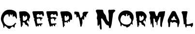 Creepy Normal字体预览