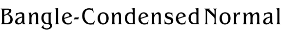 Bangle-Condensed Normal预览字体图片