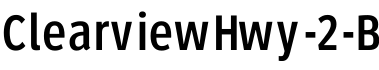 ClearviewHwy-2-B字体预览图