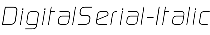 DigitalSerial-Italic字体预览