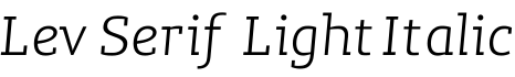 Lev Serif Light Italic字体预览