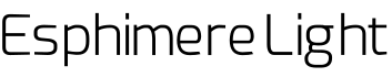Esphimere Light字体预览
