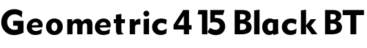 Geometric 415 Black BT字体预览