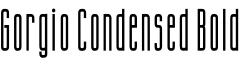 Gorgio Condensed Bold字体预览