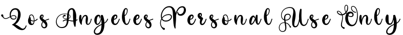 Los Angeles Personal Use Only字体预览图