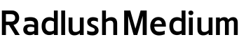 Radlush Medium预览字体图片