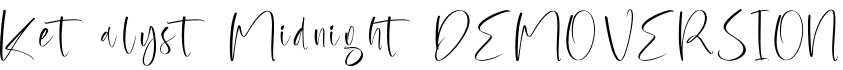 Ketalyst Midnight DEMO VERSION字体预览图