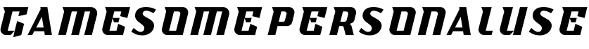 Gamesome Personal Use字体预览图