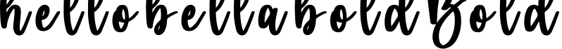 hello bella bold Bold字体预览