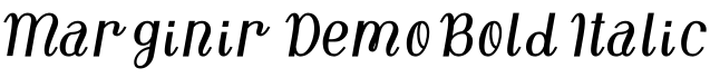 Marginir Demo Bold Italic字体预览