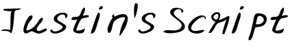 Justin's Script字体预览图