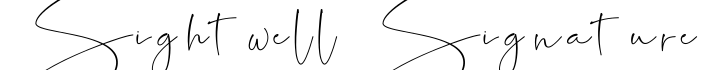 Sightwell Signature字体预览图