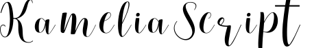 KameliaScript字体预览