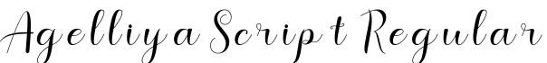 Agelliya Script Regular字体预览