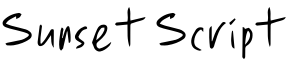 Sunset Script字体预览图