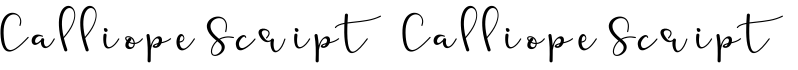 Calliope Script Calliope Script字体预览