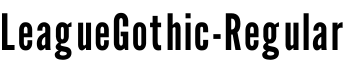 LeagueGothic-Regular预览字体图片