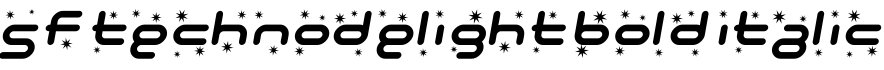 SF Technodelight Bold Italic字体预览