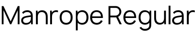 Manrope Regular字体预览