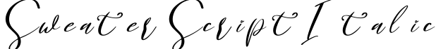 Sweater Script Italic字体预览图