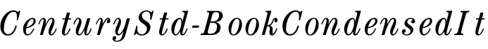 CenturyStd-BookCondensedIt字体预览图