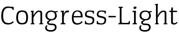 Congress-Light字体预览