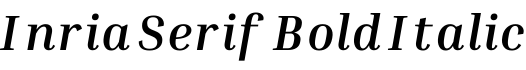 Inria Serif Bold Italic字体预览
