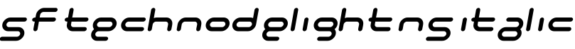 SF Technodelight NS Italic字体预览