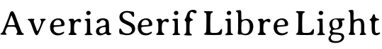 Averia Serif Libre Light字体预览图