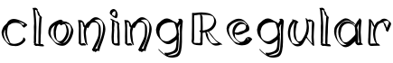 cloning Regular字体预览