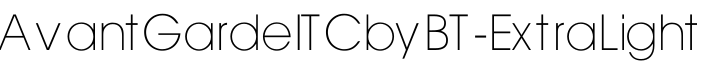 AvantGardeITCbyBT-ExtraLight字体预览