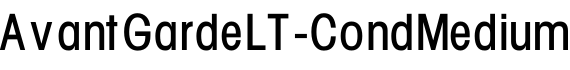 AvantGardeLT-CondMedium字体预览