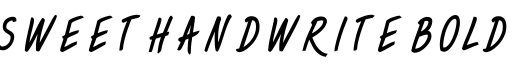Sweet Handwrite Bold字体预览
