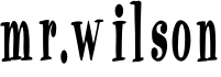 Mr.Wilson字体预览图