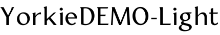 YorkieDEMO-Light字体预览图