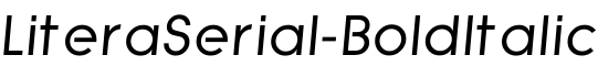 LiteraSerial-BoldItalic字体预览