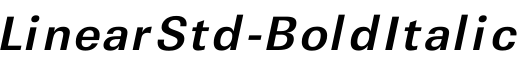 LinearStd-BoldItalic字体预览