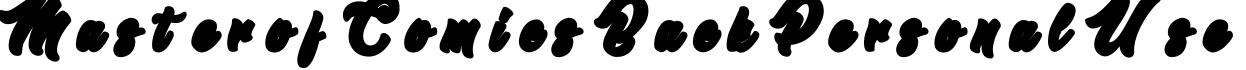 Master of Comics Back Personal Use字体预览图