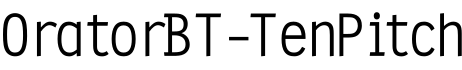 OratorBT-TenPitch字体预览图