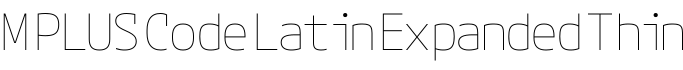 M PLUS Code Latin Expanded Thin字体预览