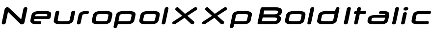 Neuropol X Xp Bold Italic预览字体图片