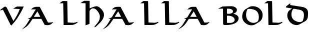 Valhalla Bold字体预览图