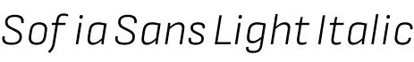Sofia Sans Light Italic字体预览